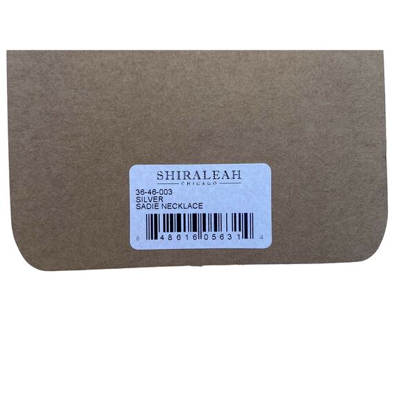 SHIRALEAH New Silver Sadie Necklace NIP Long Fringe Anthropologie - Picture 6 of 9